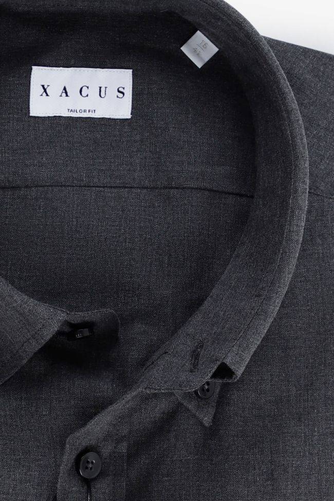 Xacus Hemd Herren Xacus Regular Einfarbig 100% Baumwolle Kragen Französisch Lange Ärmel