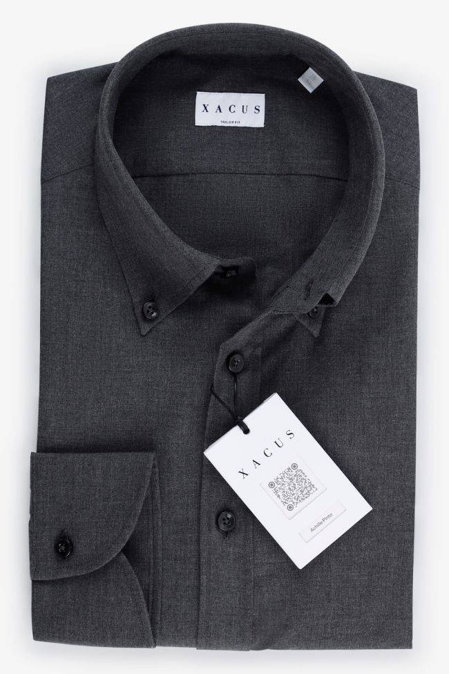 xacus Hemd Herren Xacus Regular Einfarbig 100% Baumwolle kragen Französisch Lange Ärmel