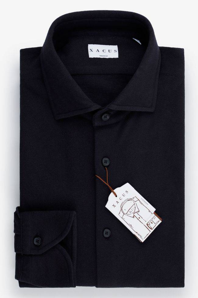 xacus Hemd Herren Xacus Regular Einfarbig 100% Baumwolle kragen Französisch Lange Ärmel