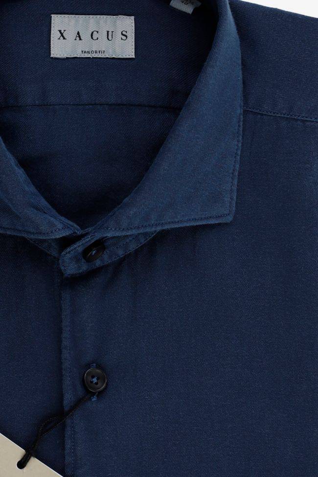 xacus Hemd Herren Xacus Regular Einfarbig 100% Baumwolle kragen Französisch Lange Ärmel