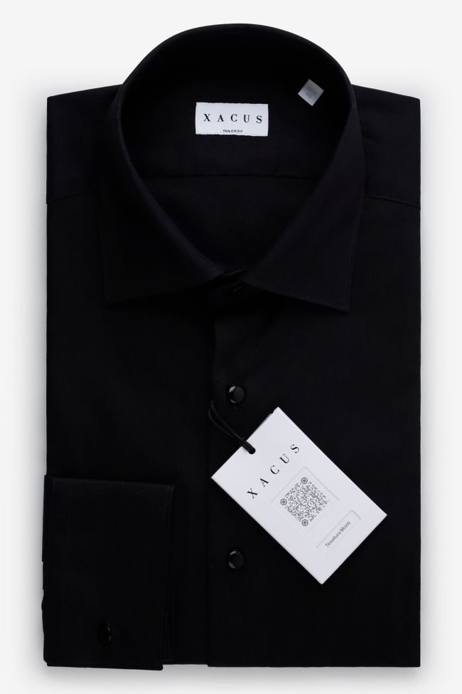 xacus Hemd Herren Xacus Regular Einfarbig 100% Baumwolle kragen Italienisch Lange Ärmel