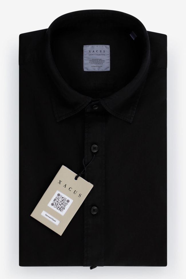 xacus Hemd Herren Xacus Regular Einfarbig 100% Baumwolle kragen Italienisch Lange Ärmel