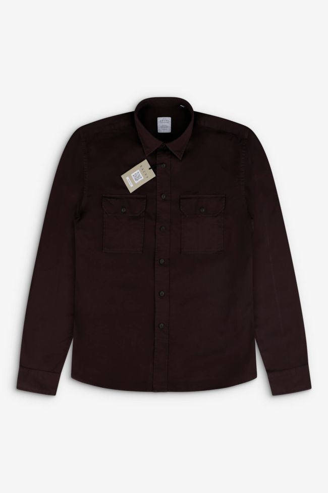 xacus Hemd Herren Xacus Regular Einfarbig 100% Baumwolle kragen Italienisch Lange Ärmel