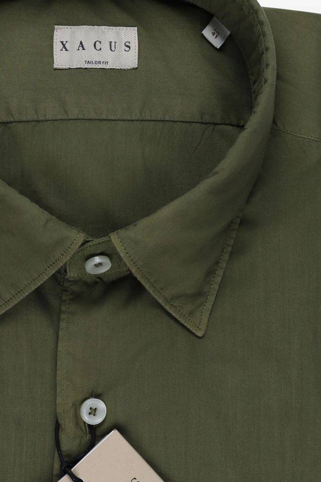 Xacus Hemd Herren Xacus Regular Einfarbig 100% Baumwolle Gewaschen Kragen Italienisch Lange Ärmel
