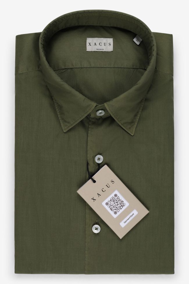 xacus Hemd Herren Xacus Regular Einfarbig 100% Baumwolle gewaschen kragen Italienisch Lange Ärmel