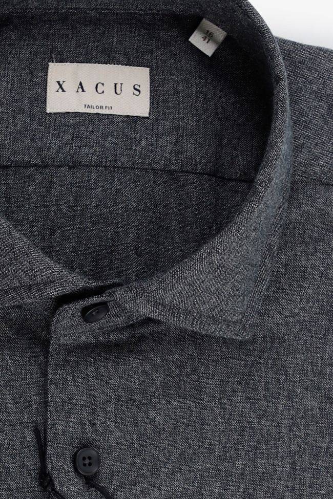 Xacus Hemd Herren Xacus Regular Einfarbig 100% Baumwolle Kragen Französisch Lange Ärmel