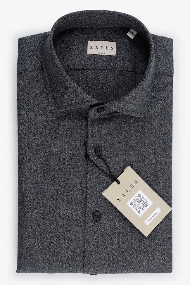 xacus Hemd Herren Xacus Regular Einfarbig 100% Baumwolle kragen Französisch Lange Ärmel