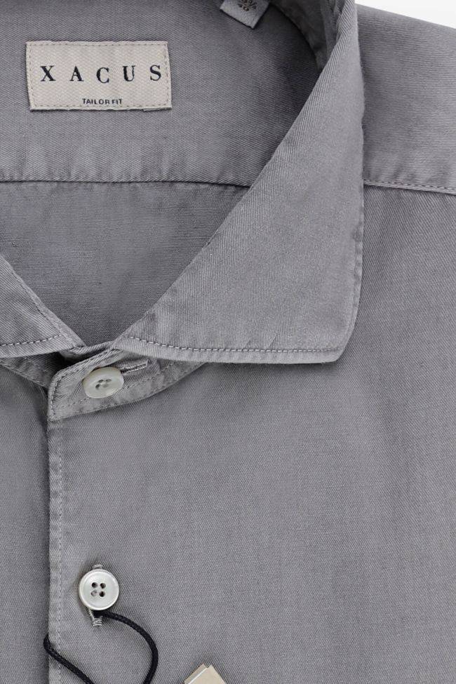 Xacus Hemd Herren Xacus Regular Einfarbig 100% Baumwolle Gewaschen Kragen Französisch Lange Ärmel