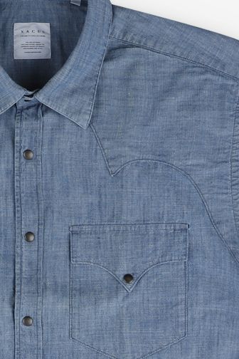 Xacus Hemd Herren Xacus Regular Einfarbig 100% Baumwolle Kragen Italienisch Lange Ärmel