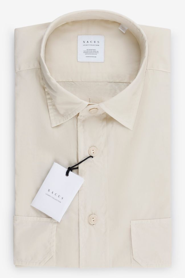 xacus Hemd Herren Xacus Regular Einfarbig 100% Baumwolle kragen Italienisch Lange Ärmel