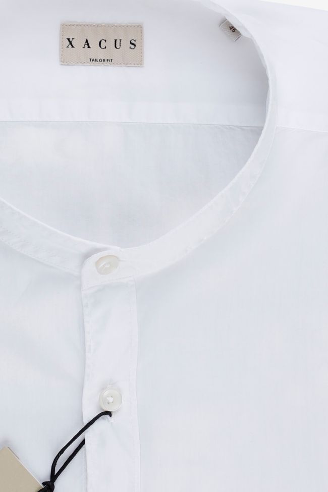 Xacus Hemd Herren Xacus Regular Einfarbig 100% Baumwolle Gewaschen Kragen Mandarinkragen Lange Ärmel