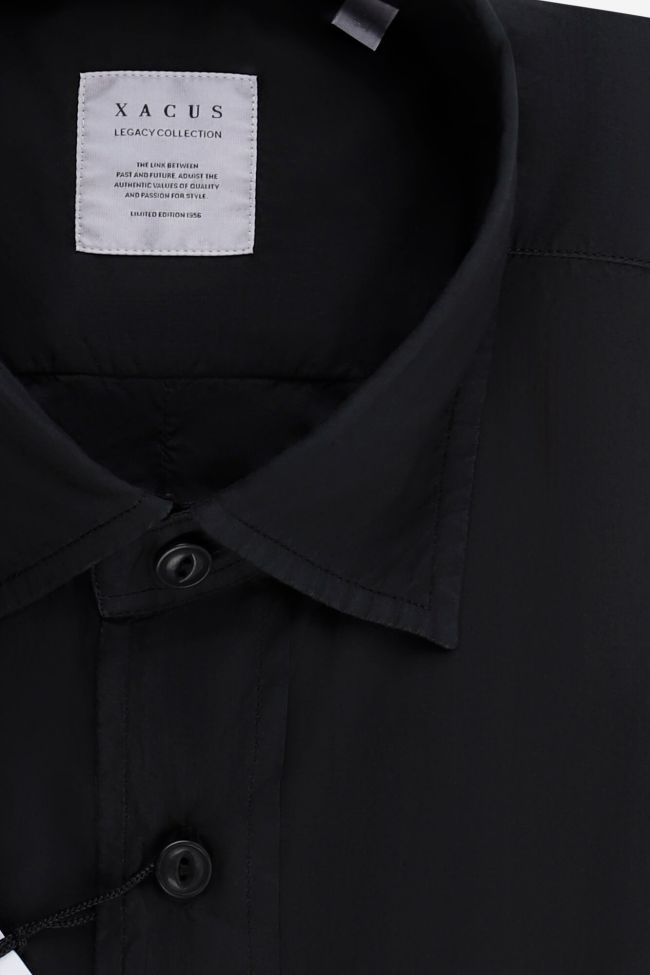 Xacus Hemd Herren Xacus Regular Einfarbig 100% Baumwolle Gewaschen Kragen Italienisch Lange Ärmel