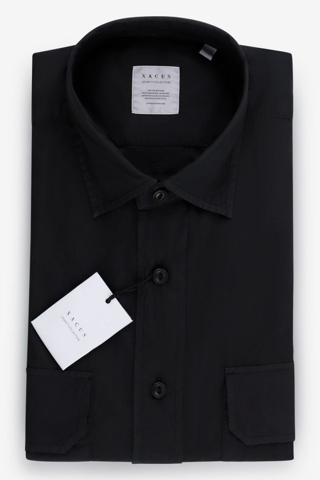 xacus Hemd Herren Xacus Regular Einfarbig 100% Baumwolle gewaschen kragen Italienisch Lange Ärmel