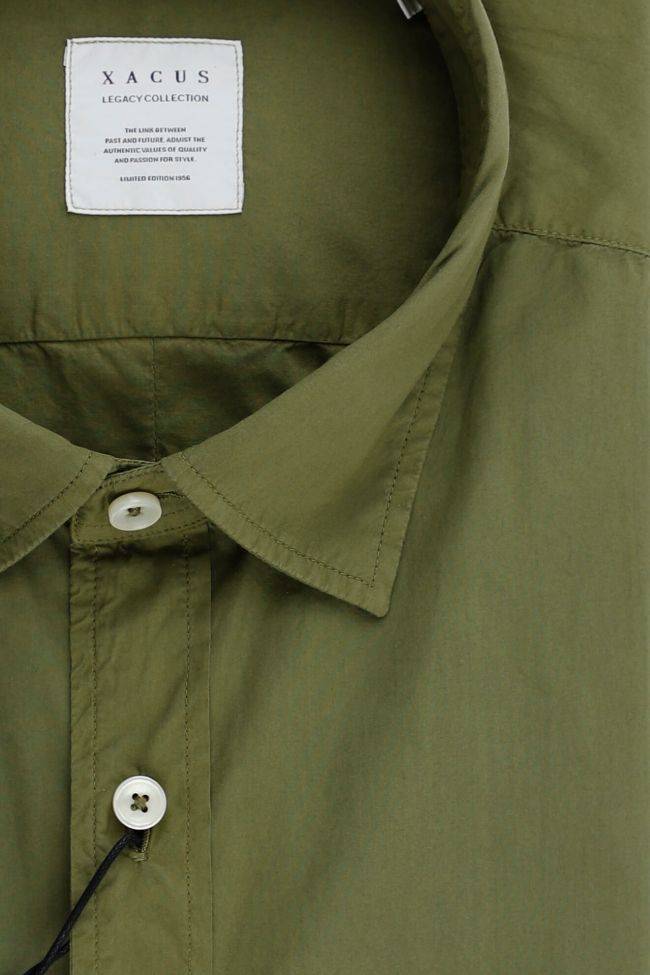 xacus Hemd Herren Xacus Regular Einfarbig 100% Baumwolle kragen Italienisch Lange Ärmel