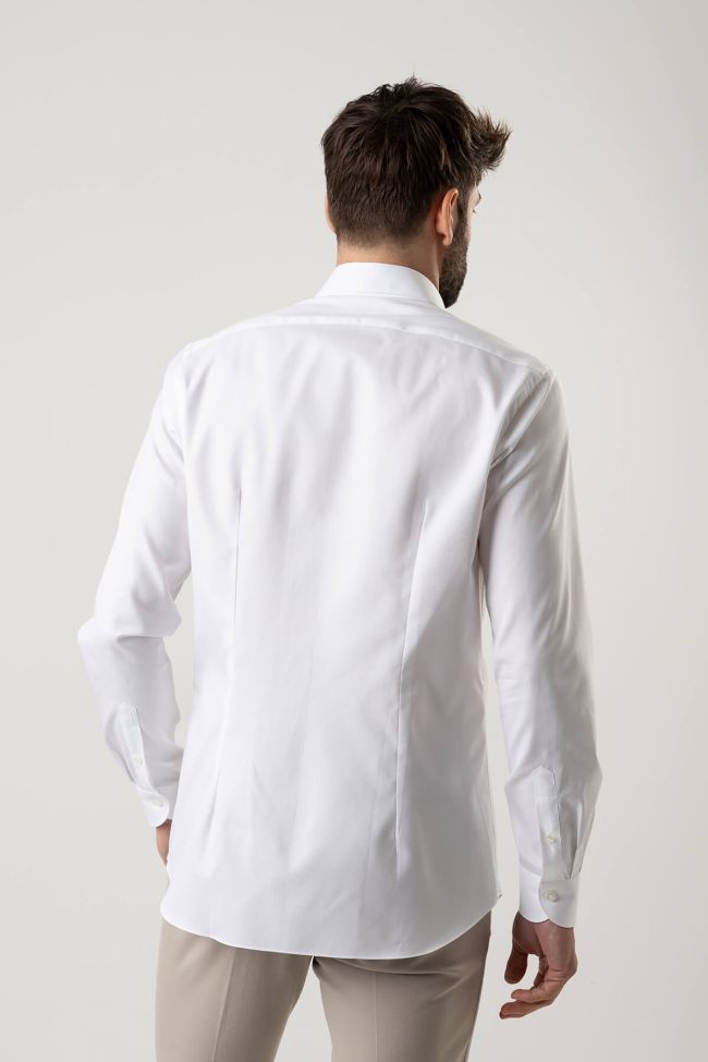 Xacus Hemd Herren Xacus Regular Einfarbig 100% Baumwolle Kragen Französisch Lange Ärmel