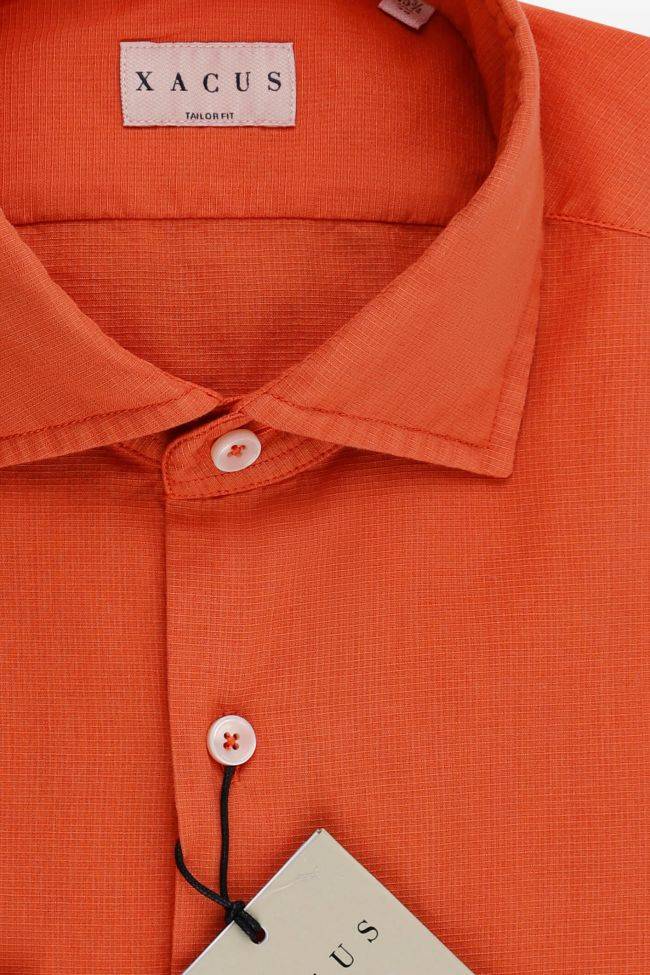 Xacus Hemd Herren Xacus Regular Einfarbig 100% Baumwolle Gewaschen Kragen Französisch Lange Ärmel