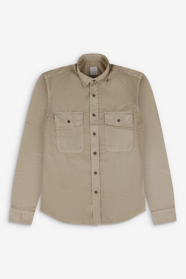 xacus Hemd Herren Xacus Regular Einfarbig 100% Baumwolle kragen Italienisch Lange Ärmel
