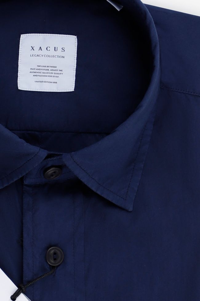 Xacus Hemd Herren Xacus Regular Einfarbig 100% Baumwolle Gewaschen Kragen Italienisch Lange Ärmel