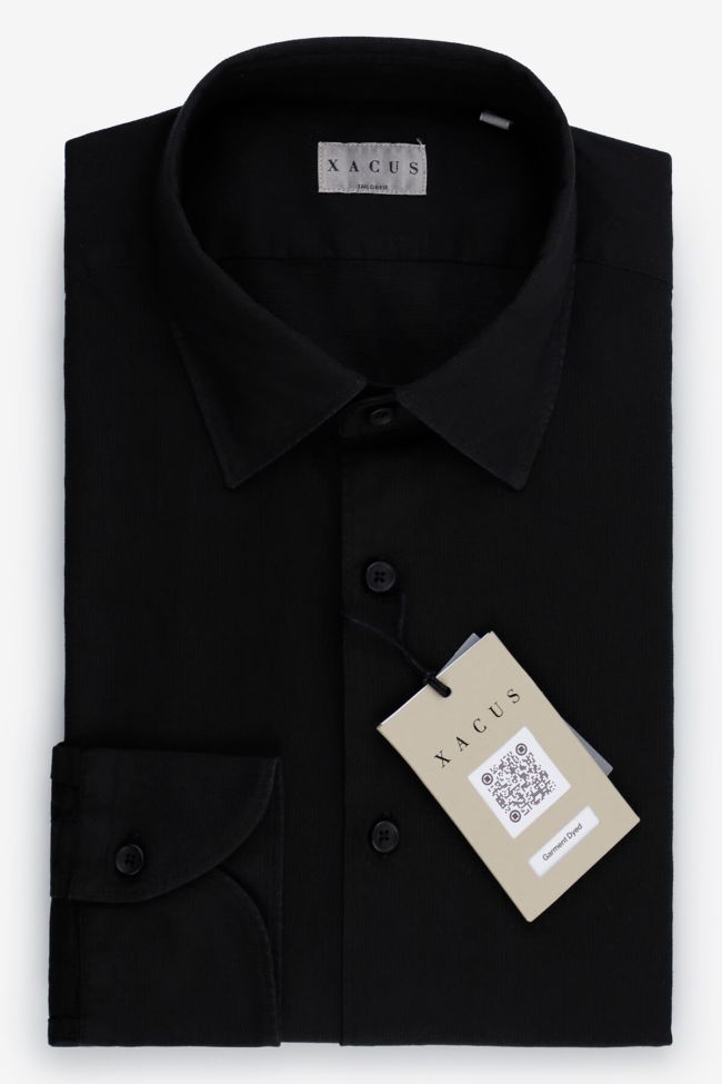 xacus Hemd Herren Xacus Regular Einfarbig 100% Baumwolle gewaschen kragen Italienisch Lange Ärmel