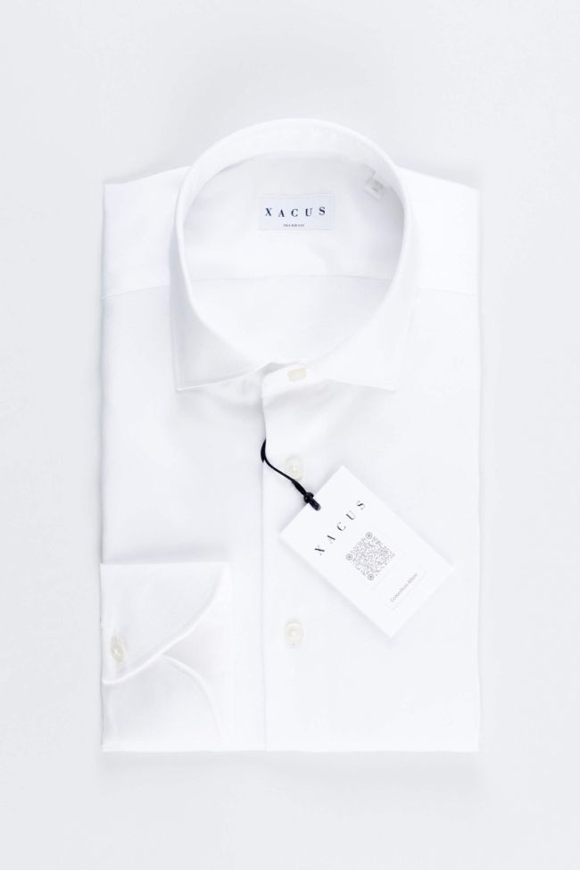 xacus Hemd Herren Xacus Regular Einfarbig 100% Baumwolle kragen Französisch Lange Ärmel