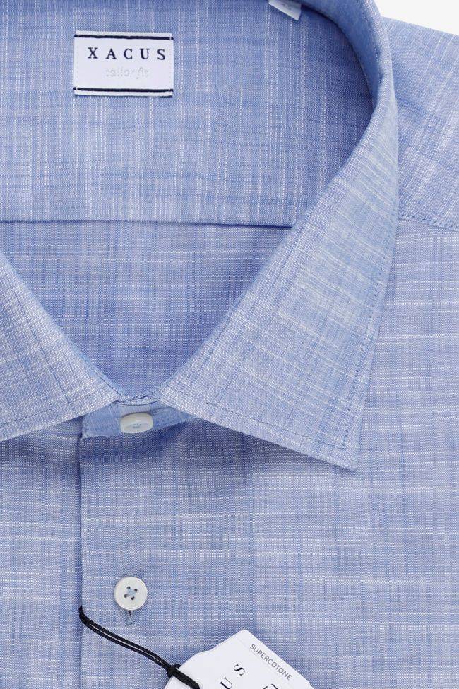 Xacus Hemd Herren Xacus Regular Einfarbig 100% Baumwolle Kragen Französisch Lange Ärmel