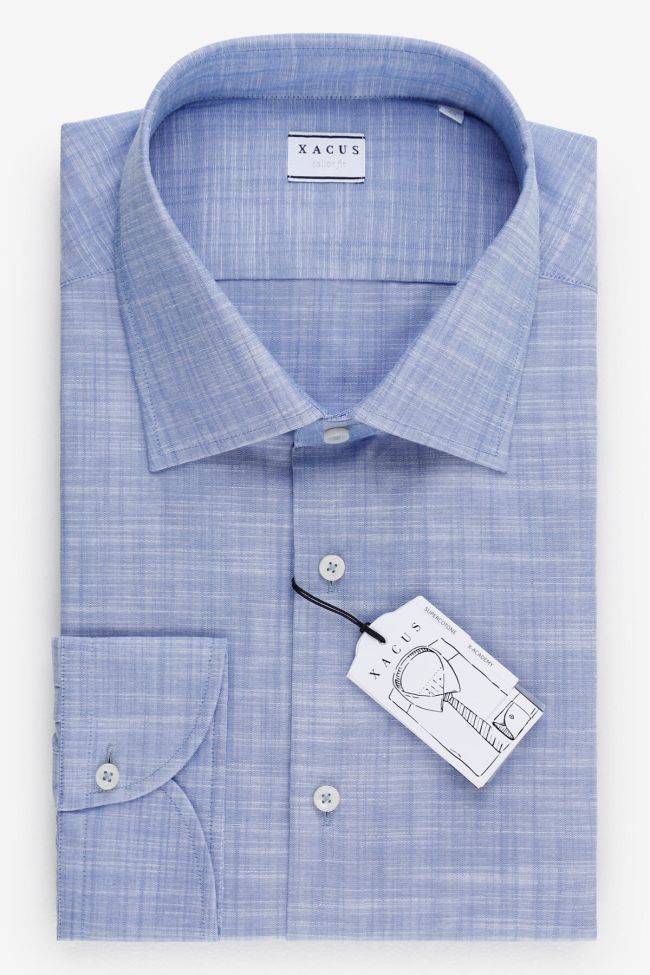 xacus Hemd Herren Xacus Regular Einfarbig 100% Baumwolle kragen Französisch Lange Ärmel