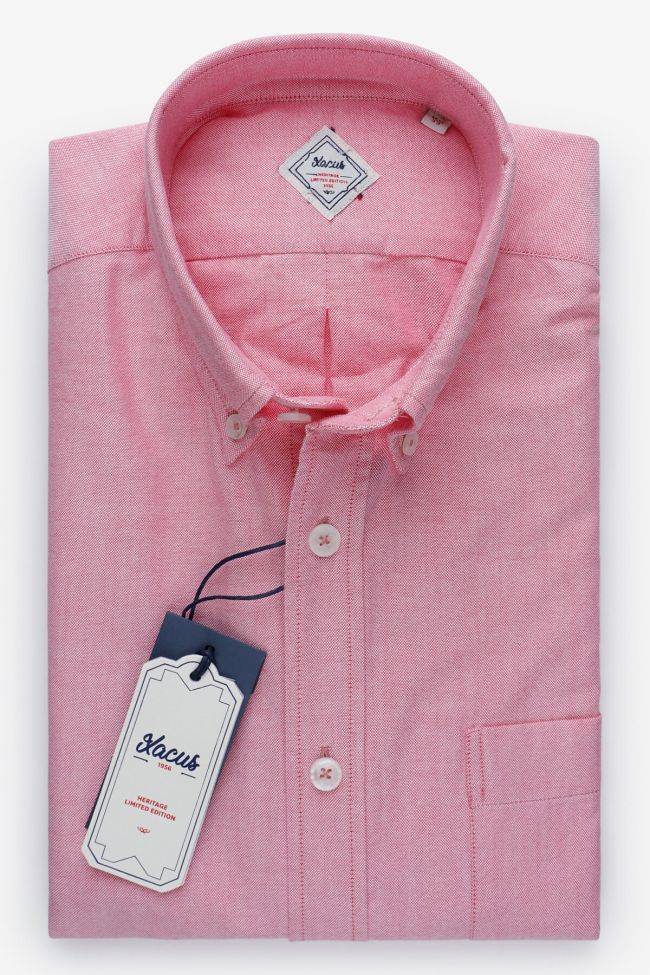 xacus Hemd Herren Xacus Regular Einfarbig 100% Baumwolle kragen Button-Down Lange Ärmel