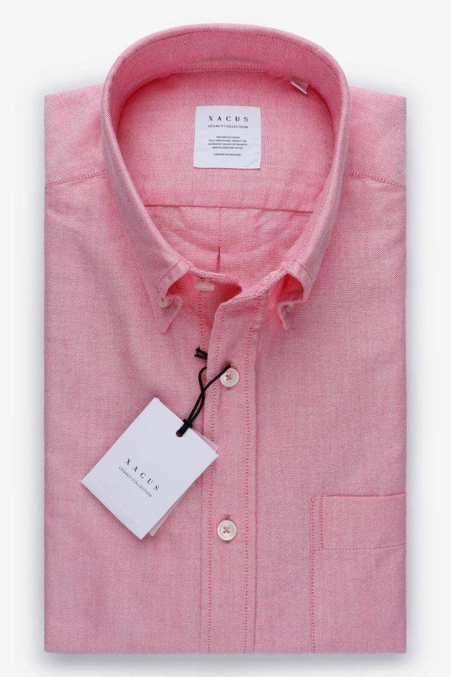 xacus Hemd Herren Xacus Regular Einfarbig 100% Baumwolle kragen Button-Down Lange Ärmel