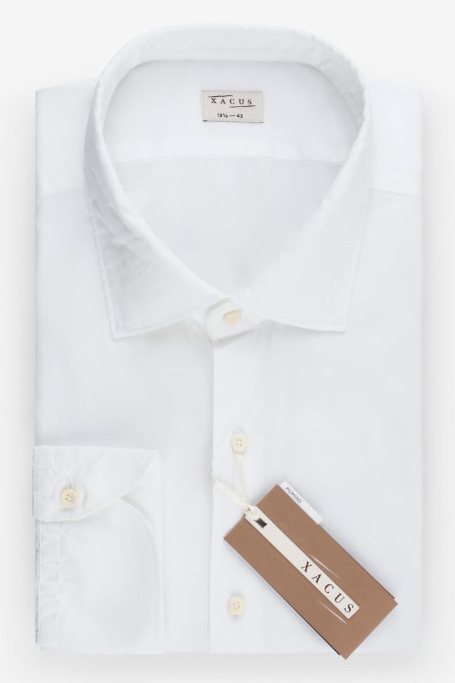 xacus Hemd Herren Xacus Regular Einfarbig 100% Baumwolle gewaschen kragen Französisch Lange Ärmel