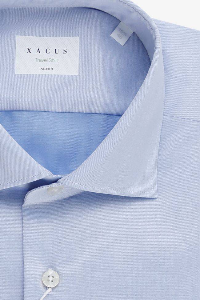 Xacus Hemd Herren Xacus Regular Einfarbig 100% Baumwolle Kragen Französisch Lange Ärmel