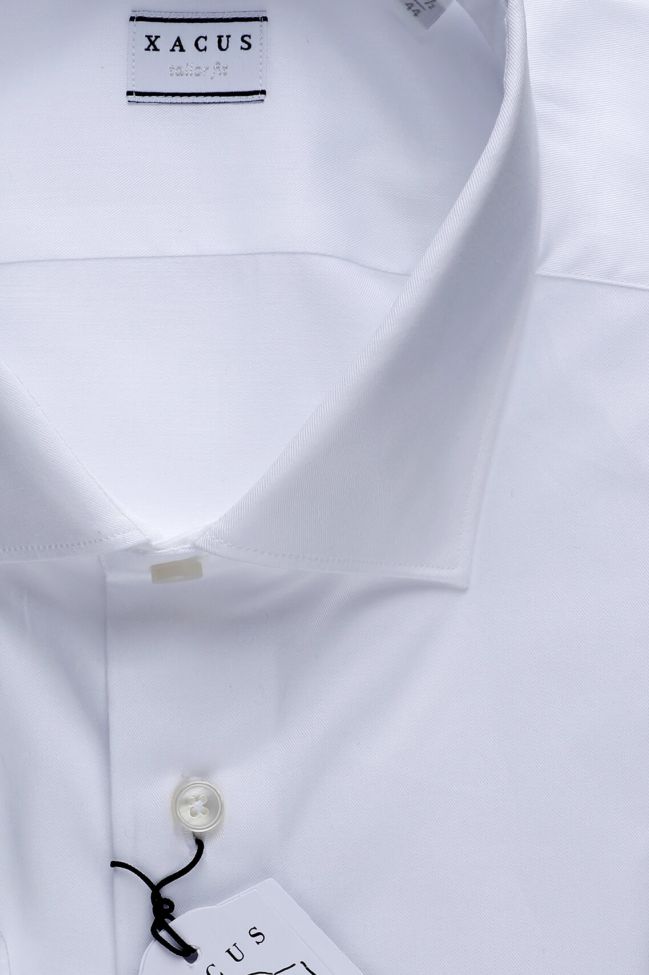 Xacus Hemd Herren Xacus Regular Einfarbig 100% Baumwolle Kragen Französisch Lange Ärmel