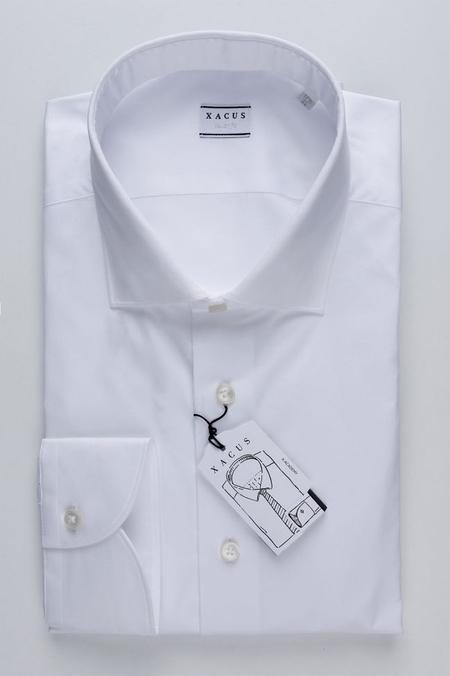 xacus Hemd Herren Xacus Regular Einfarbig 100% Baumwolle kragen Französisch Lange Ärmel