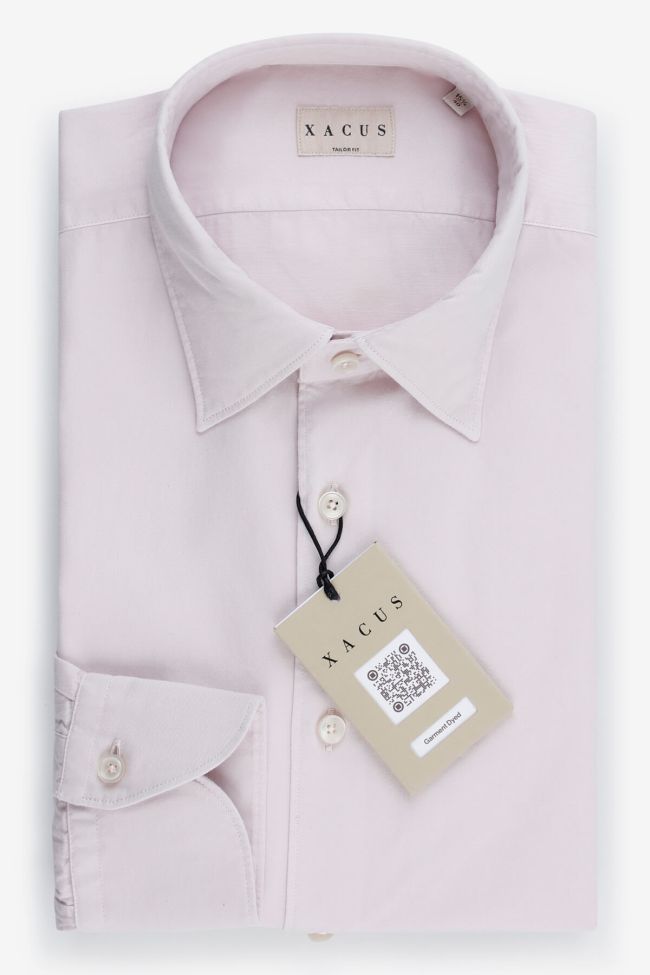 xacus Hemd Herren Xacus Regular Einfarbig 100% Baumwolle gewaschen kragen Italienisch Lange Ärmel
