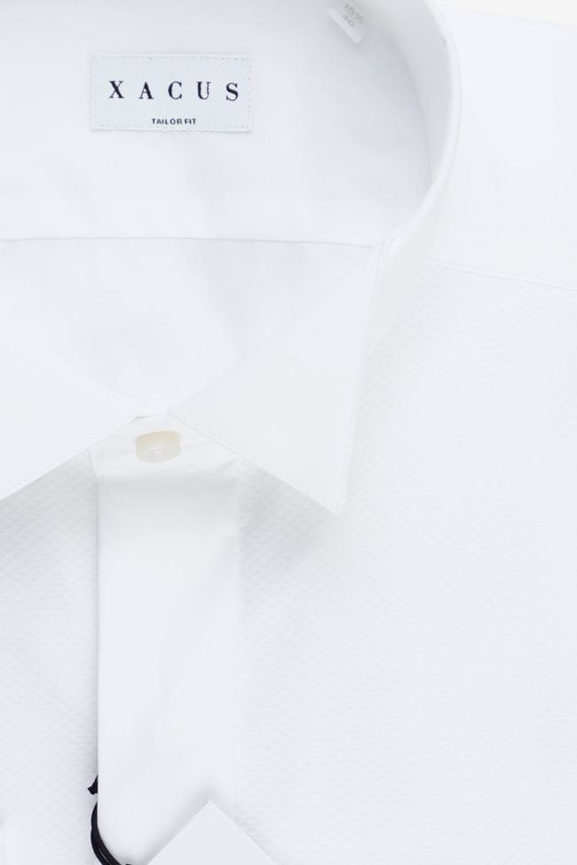 Xacus Hemd Herren Xacus Regular Einfarbig 100% Baumwolle Kragen Kläppchenkragen Lange Ärmel