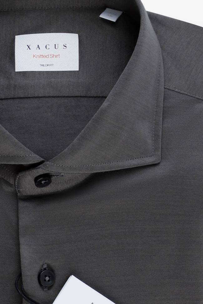 Xacus Hemd Herren Xacus Regular Einfarbig 100% Baumwolle Kragen Französisch Lange Ärmel
