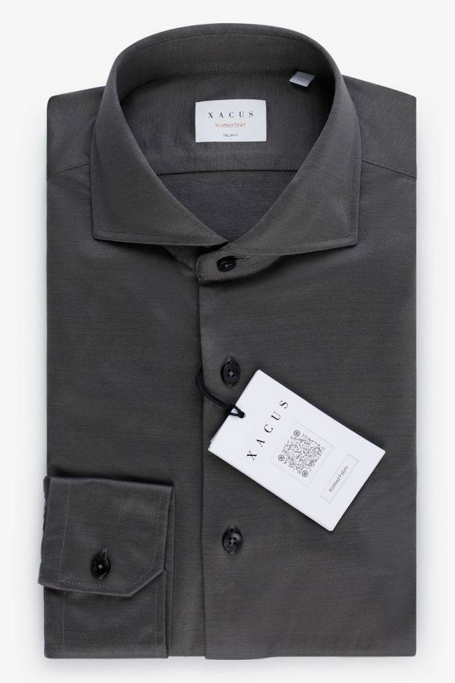 xacus Hemd Herren Xacus Regular Einfarbig 100% Baumwolle kragen Französisch Lange Ärmel