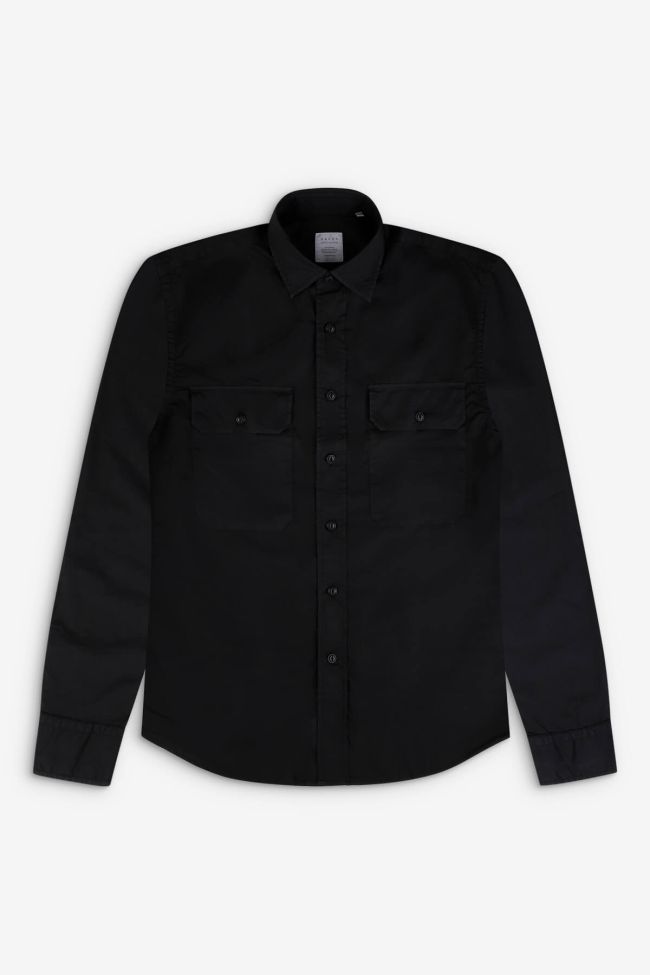 Xacus Hemd Herren Xacus Regular Einfarbig 100% Baumwolle Gewaschen Kragen Italienisch Lange Ärmel