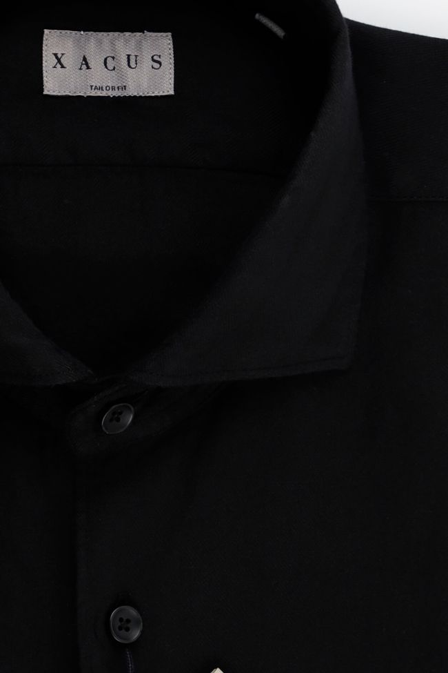 Xacus Hemd Herren Xacus Regular Einfarbig 100% Baumwolle Kragen Französisch Lange Ärmel