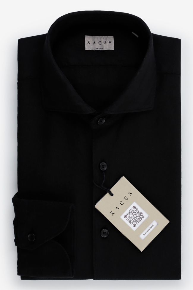 xacus Hemd Herren Xacus Regular Einfarbig 100% Baumwolle kragen Französisch Lange Ärmel