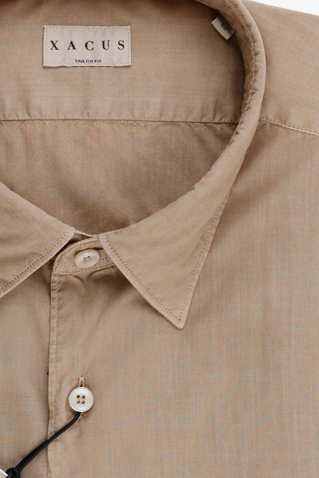 xacus Hemd Herren Xacus Regular Einfarbig 100% Baumwolle kragen Italienisch Lange Ärmel