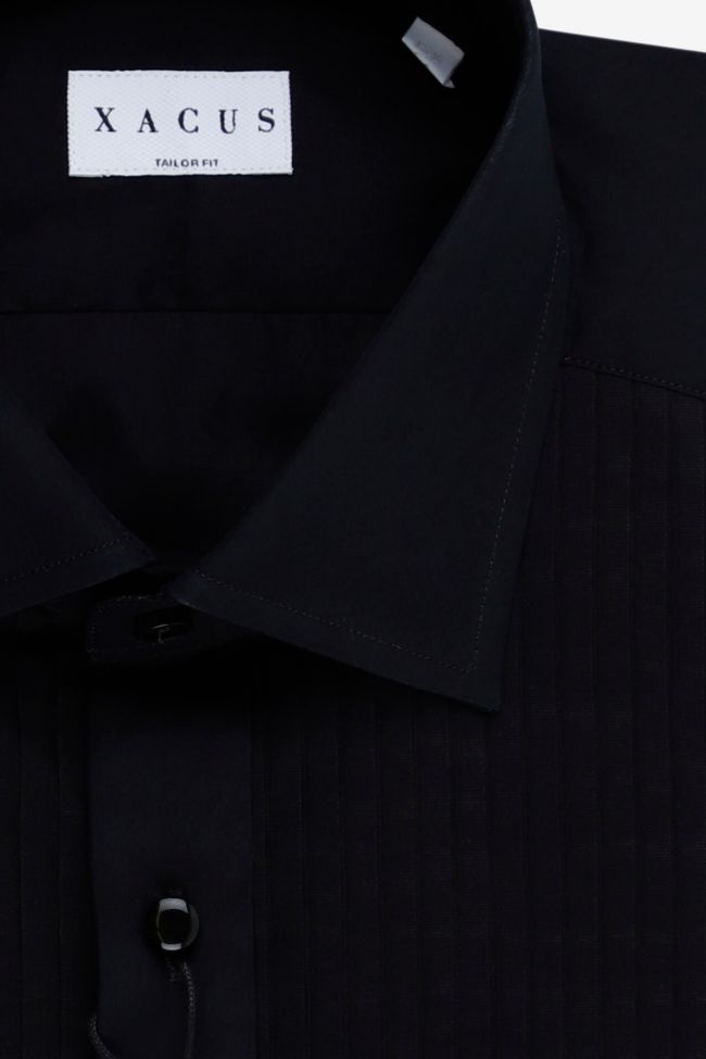 Xacus Hemd Herren Xacus Regular Einfarbig 100% Baumwolle Kragen Französisch Lange Ärmel