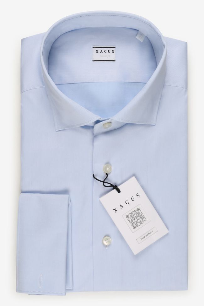 xacus Hemd Herren Xacus Regular Einfarbig 100% Baumwolle kragen Französisch Lange Ärmel