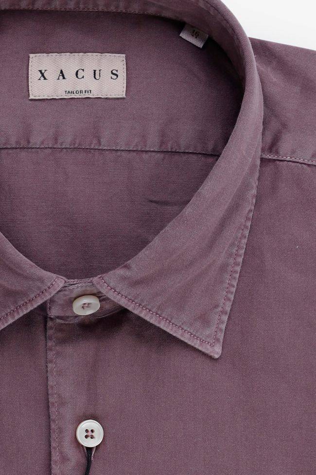 Xacus Hemd Herren Xacus Regular Einfarbig 100% Baumwolle Gewaschen Kragen Italienisch Lange Ärmel
