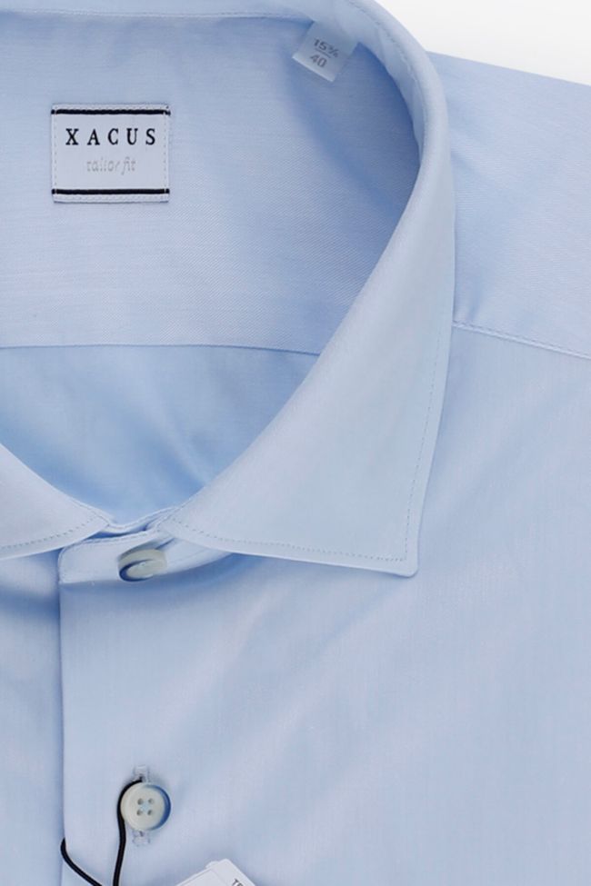 Xacus Hemd Herren Xacus Regular Einfarbig 100% Baumwolle Kragen Französisch Lange Ärmel