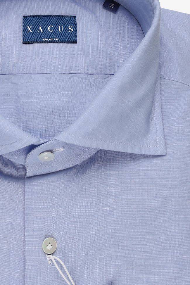 Xacus Hemd Herren Xacus Regular Einfarbig 100% Baumwolle Kragen Französisch Lange Ärmel