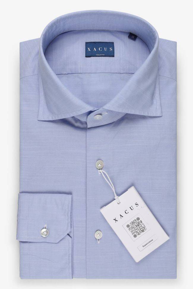 xacus Hemd Herren Xacus Regular Einfarbig 100% Baumwolle kragen Französisch Lange Ärmel
