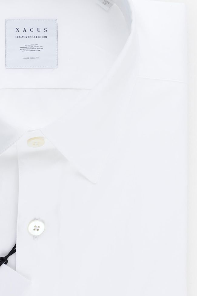 Xacus Hemd Herren Xacus Regular Einfarbig 100% Baumwolle Kragen Italienisch Lange Ärmel