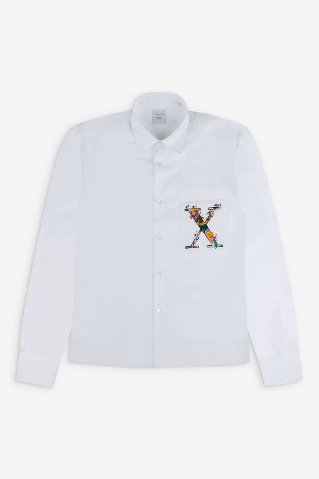 xacus Hemd Herren Xacus Regular Einfarbig 100% Baumwolle kragen Italienisch Lange Ärmel