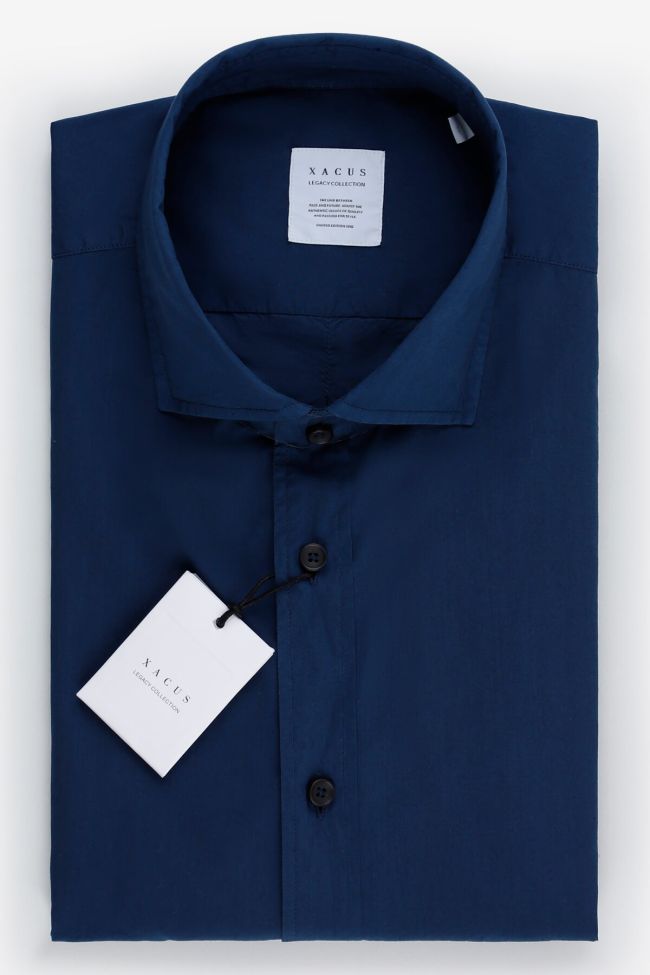 xacus Hemd Herren Xacus Regular Einfarbig 100% Baumwolle kragen Französisch Lange Ärmel