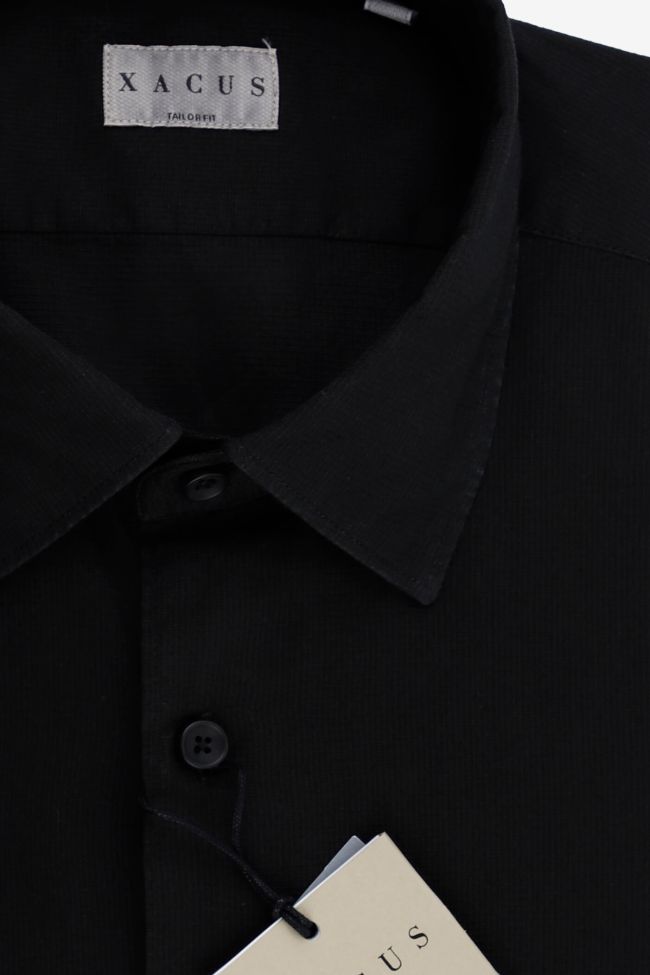 Xacus Hemd Herren Xacus Regular Einfarbig 100% Baumwolle Gewaschen Kragen Italienisch Lange Ärmel